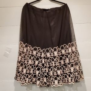 Plus Size Embroidered Skirt 2X